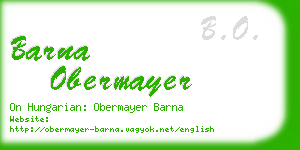 barna obermayer business card